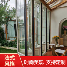 重型折叠门厂家 别墅民宿 法式铝合金防夹手推拉门 厂家批发加工