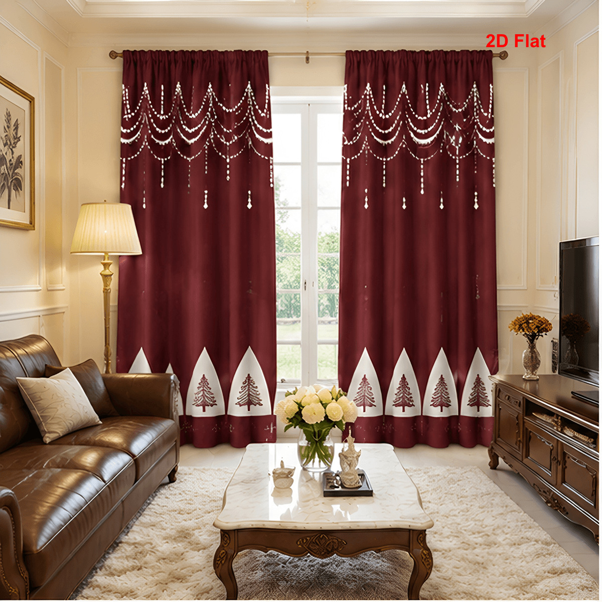Cortina POD personalizada transfronteriza sala de estar para diseñar cortinas de impresión digital cortinas de decoración europea y americana cortina de tela gruesa image 6