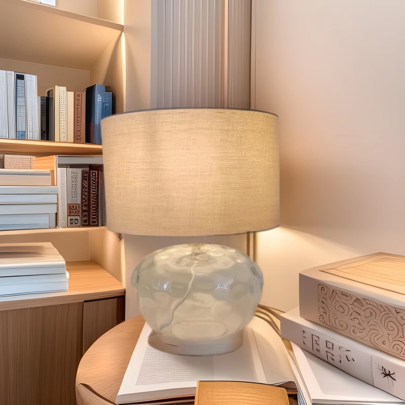 Lámpara Xilai, lámpara de habitación de vidrio minimalista moderna, decoración de escritorio de dormitorio, luz nocturna