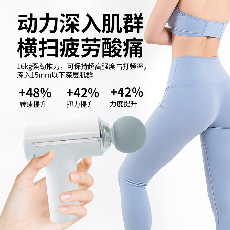 公式本物の筋膜ガン多機能サイレントミニ筋肉マッサージャープロフェッショナルグレードの首膜ガン振動マッサージガン|undefined