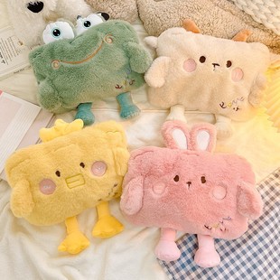 Bear Hot Water Bag Dormitory Bed Warming Artifact Rechargeable Baby Explosion-proof Hand Warming Plush Electric Warming Bag 2024 New