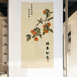 竹窗帘;现代装饰画;窗帘加工定制