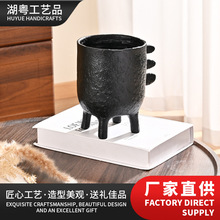 简约创意送礼饰品家居房间办公室玄关柜仿古青铜杯树脂工艺品摆件