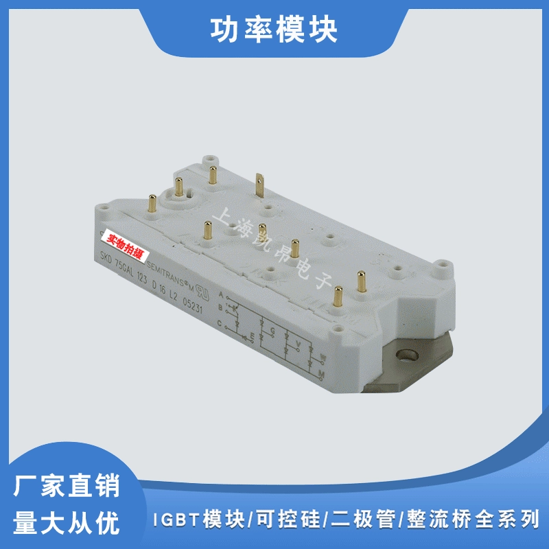 Новый оригинальный модуль мощности IGBT SKM75GAL063D SKM100GAL063D SKM145GAL063D