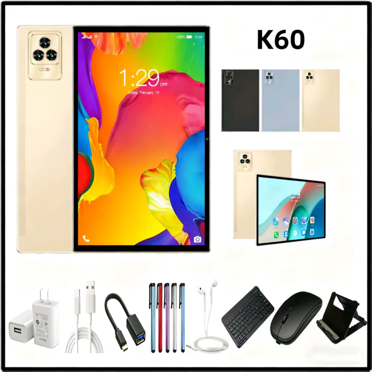 Cross-Border 2023 New Model in Stock Large Screen Smart Wifi Voice 10 Core 10inch Game Tablet Manufacturer Wholesale