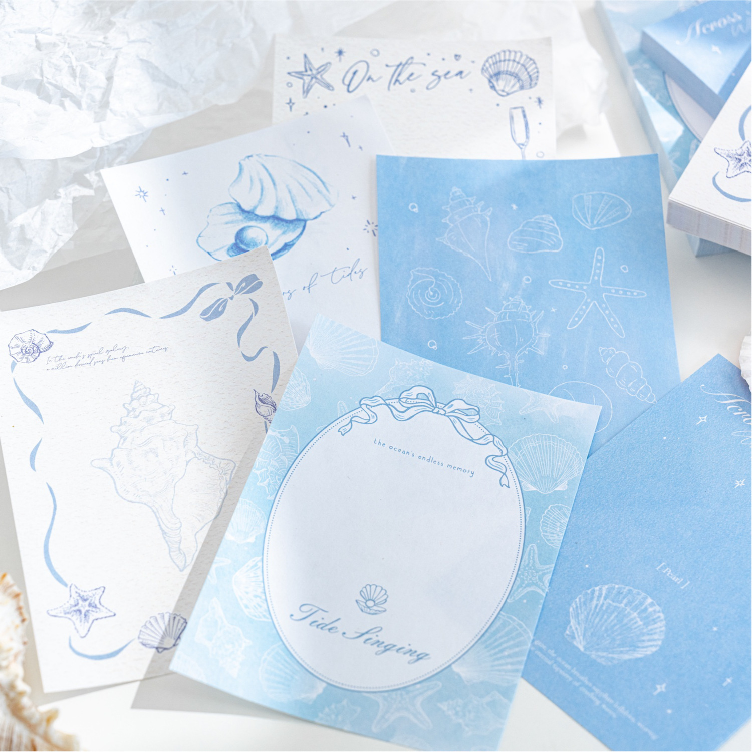 Mo Mo pequeño libro de notas fresco, voz del océano, estilo literario, contabilidad a mano, decoración, papel de mensaje de escritura, papel de notas