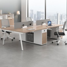 简约现代职员办公桌椅子组合办公室员工位2/4/6时尚电脑桌屏风卡