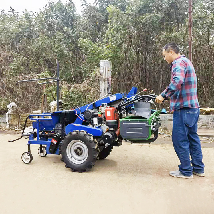 柴油16马力电启动玉米收获机 自带扒皮掰玉米机山地用单行收割机