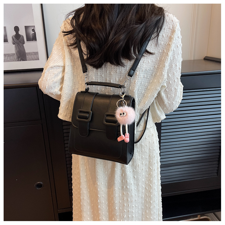 2024 New Women's Backpack Student Handbag Popular Color Contrast Splicing Large Capacity Commuting Outgoing Small Backpack_voghion.com