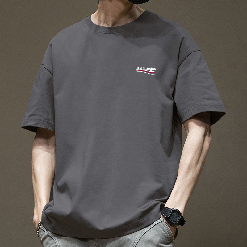 다크그레이 면반팔-2793
