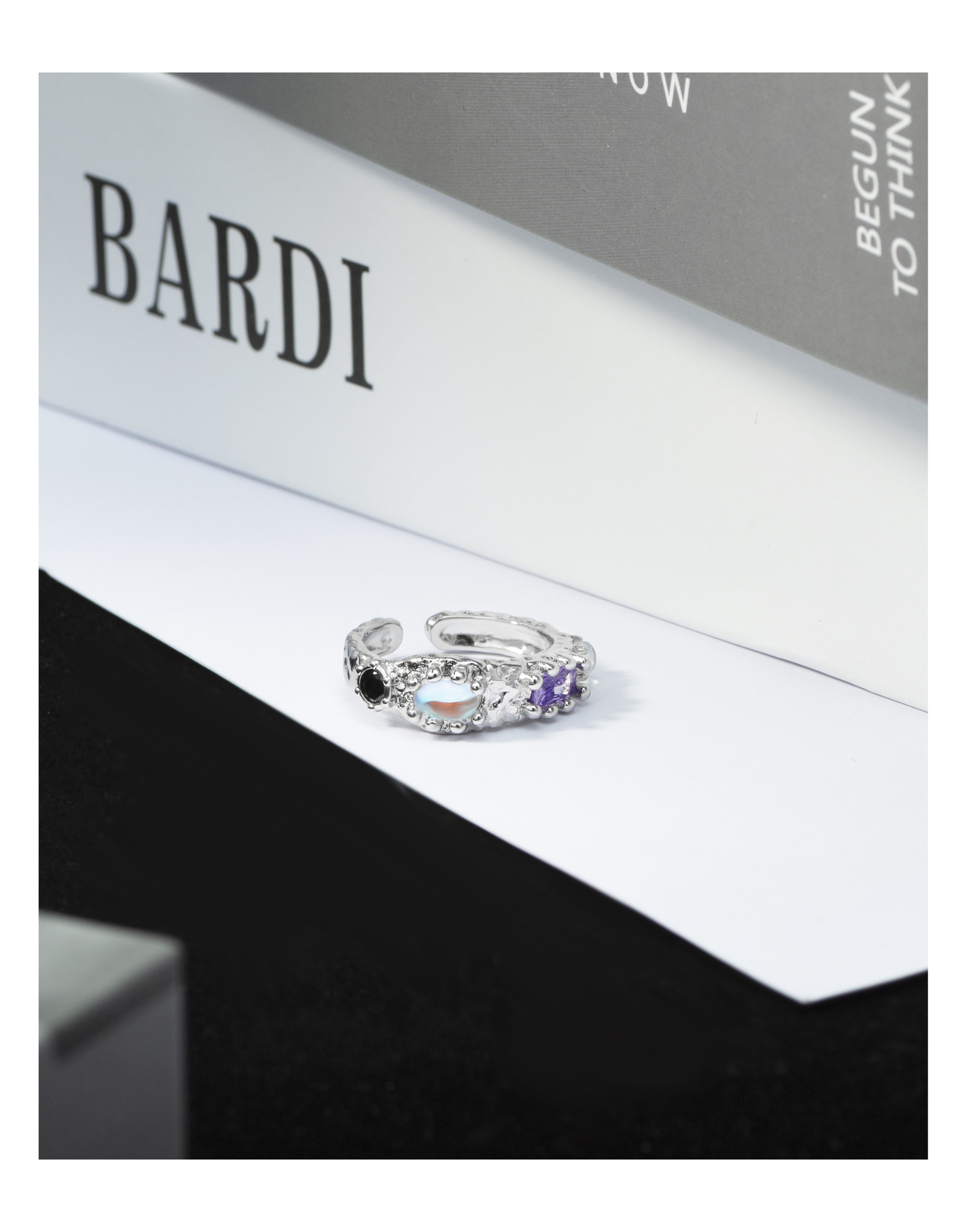 Fashion Geometric Copper Plating Zircon Open Ring