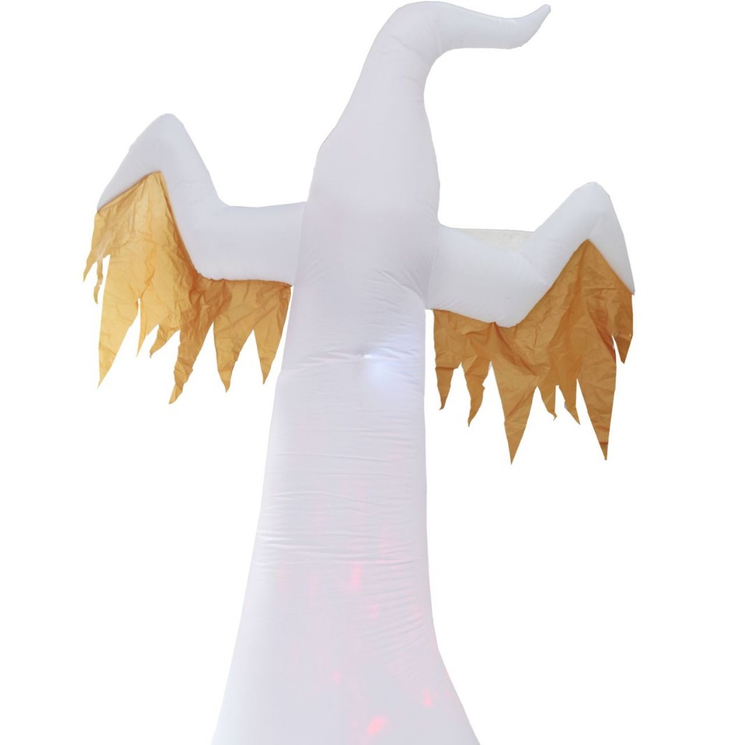 Amazon explotó 2.4m Halloween LED infláble fantasma blanco de color lámpara de llama luminosa horrores accesorios decorativos