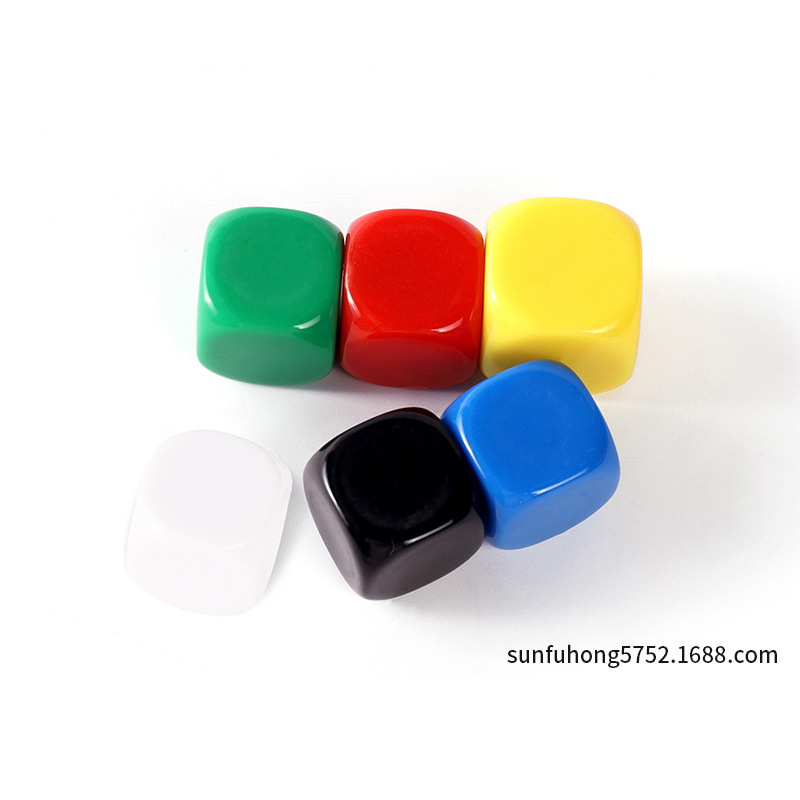 Acrylic plastic dice rounded