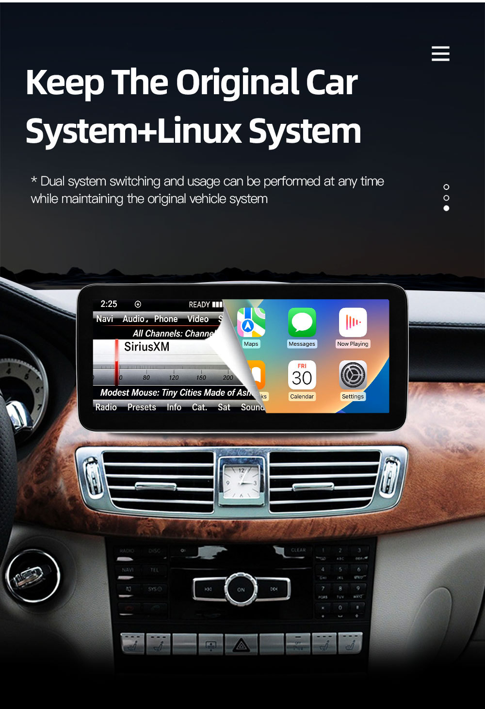 Suitable for Mercedes-Benz Cls W218 X218 Car Central Control Large Screen Navigation Carplay Radio Player