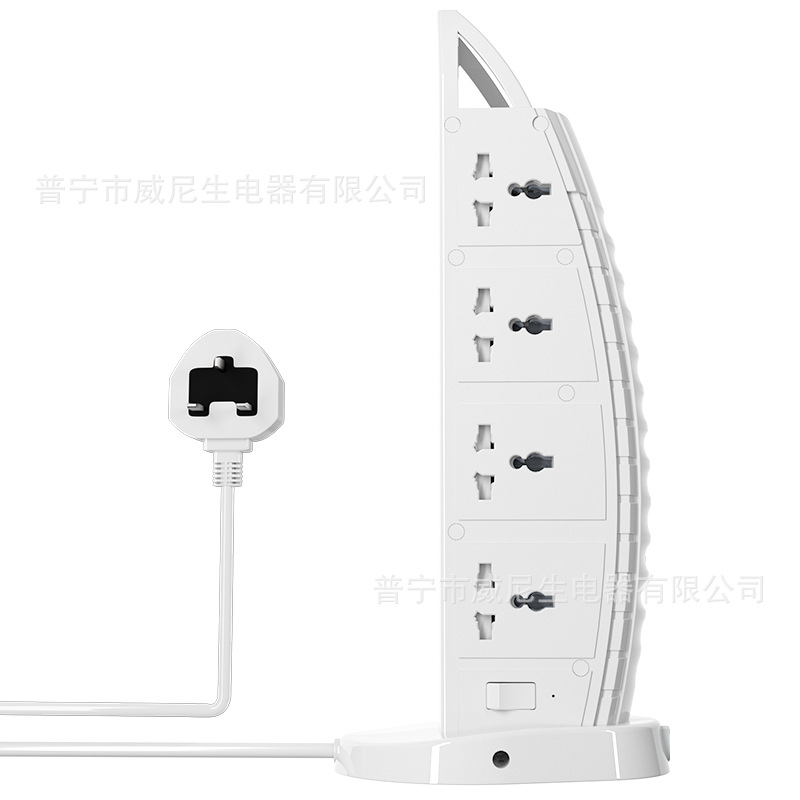 常规外贸插座万能孔ABS立式帆船型塔型typeC电源插亚马逊热销插座
