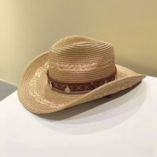 夏天旅游三亚遮阳草帽女民族风度假沙滩帽英伦复古巴拿马爵士帽潮