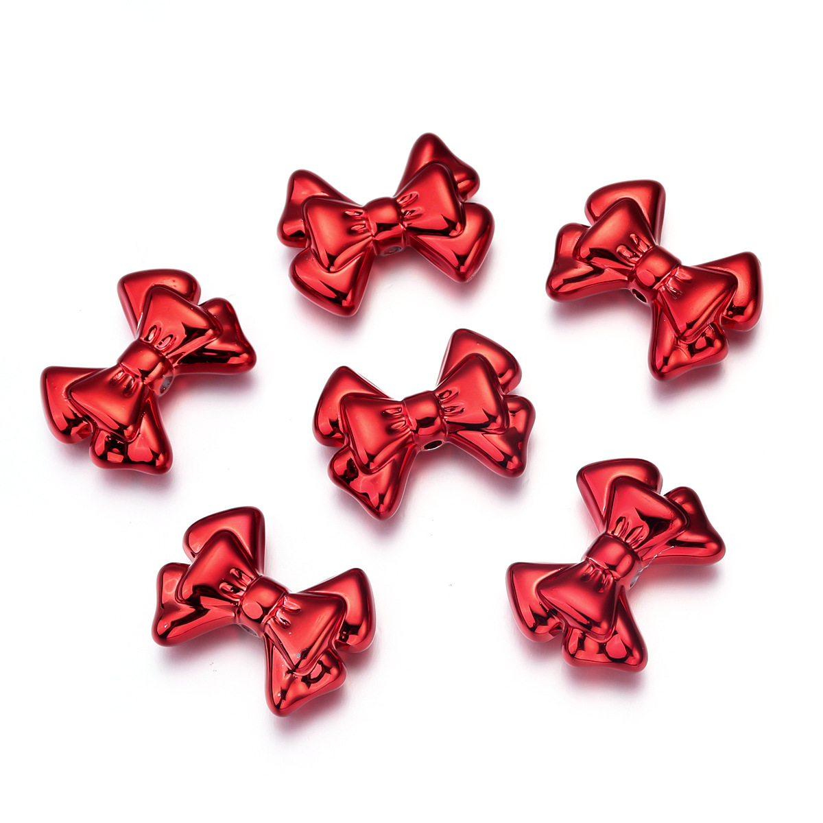 35g Weight Beads Jewelry Making Type DIY Jewelry Accessories Classification 10 PCS/Package Quantity Acrylic Material Bow Knot Pattern Plating Design Sweet, Simple Style Style 10 PCS/Package Arylic Bow Knot DIY Jewelry Accessories Beads 7