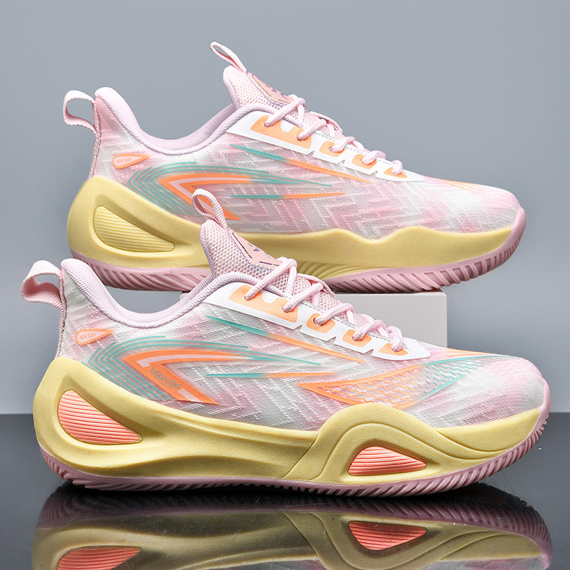 Primavera de 2025, nuevos zapatos de baloncesto Yuan Yuan, zapatos deportivos casuales de alta altura transpirables para hombres, zapatos de competencia antideslizantes