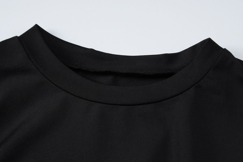 Women's Slim Fit Long Sleeve Round Neck Dress In Solid Colour_voghion.com