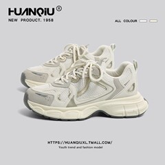 グローバル厚底ダッドシューズ女性用2025春秋厚底スニーカーシーズン新作高め足見せ小型万能スポーツシューズ