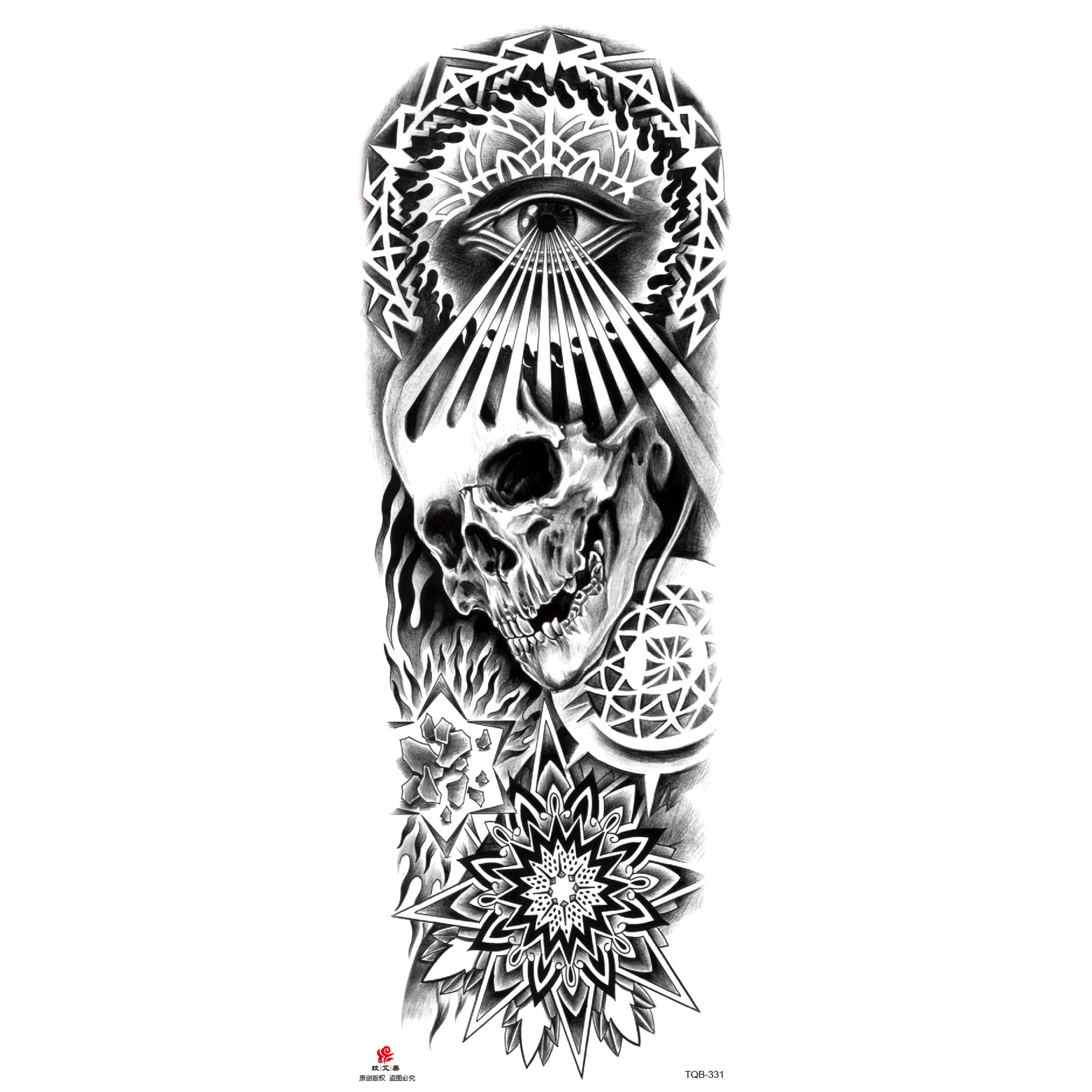 Pegatinas de tatuaje de brazo largo de flor brazo completo tatuaje impermeable tatuaje temporal en stock al por mayor pegatinas de tatuaje de brazo completo