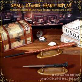 跨境木质魔法道具展示架木制魔法权杖置物架桌面玩具匕首支架