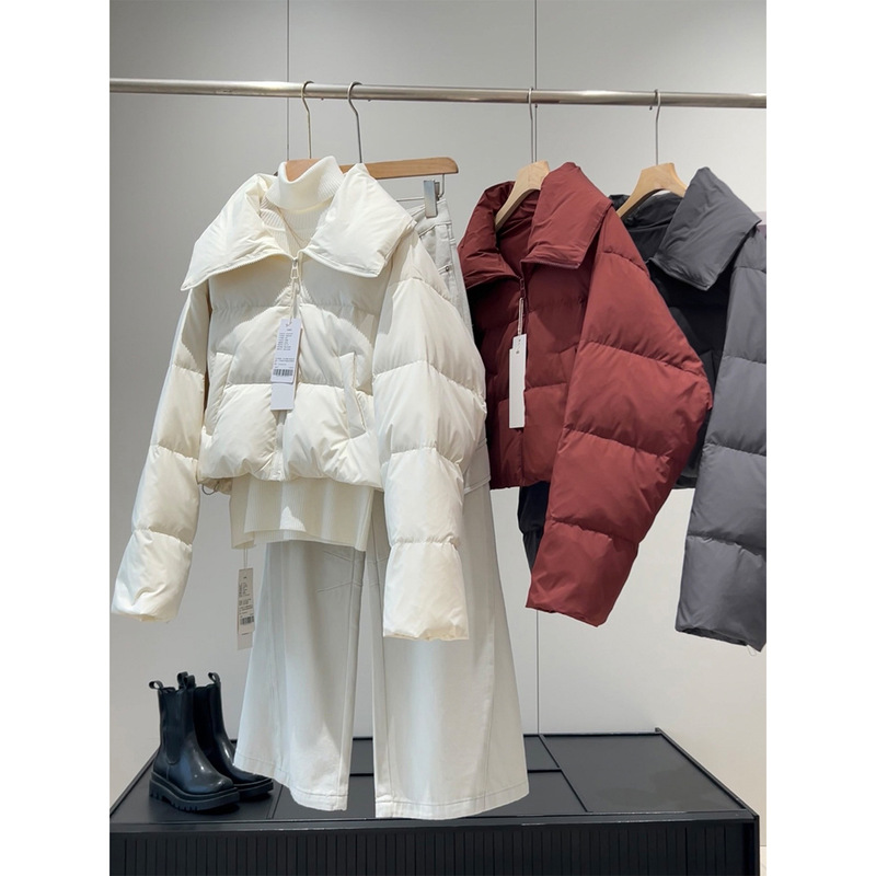 90% Down! High-Quality Pure down with Large Lapel, Premium Simple Design, Short Style down Jacket, Warm Winter Coat 90% Down! High-Quality Pure down with Large Lapel, Premium Simple Design, Short Style down Jacket, Warm Winter Coat