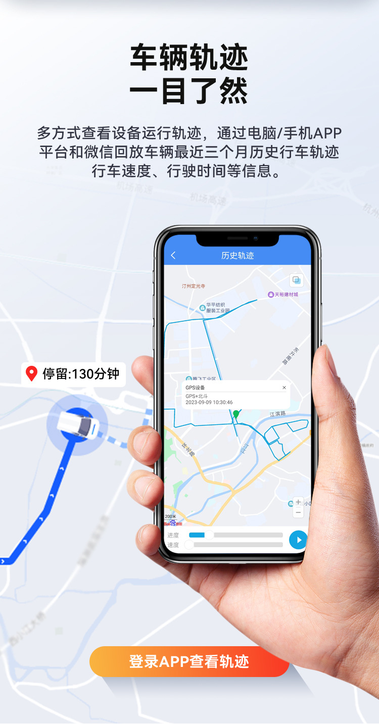 Car GPS locator 4G voice broadcast car anti-theft one-click alarm remote Fleet Management Emergency Rescue