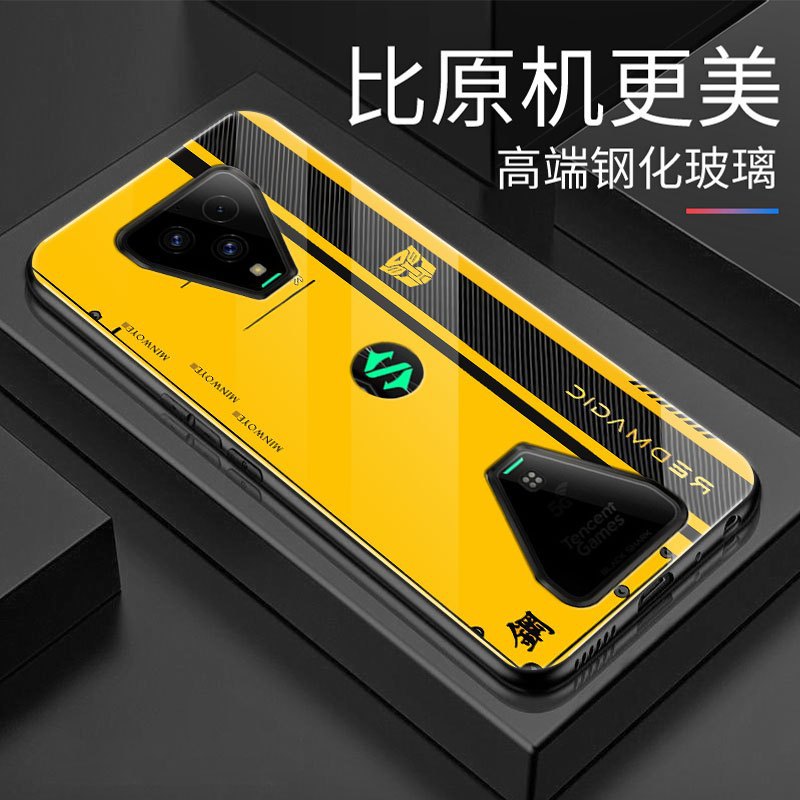 Black Shark 3 Mobile Phone Case Black Shark 3S New Pro Glass Case Drop-resistant Advanced Mecha Style Silicone Case Black Shark Protective Case