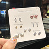 Silver needle, small cute earrings, silver 925 sample, Korean style, simple and elegant design