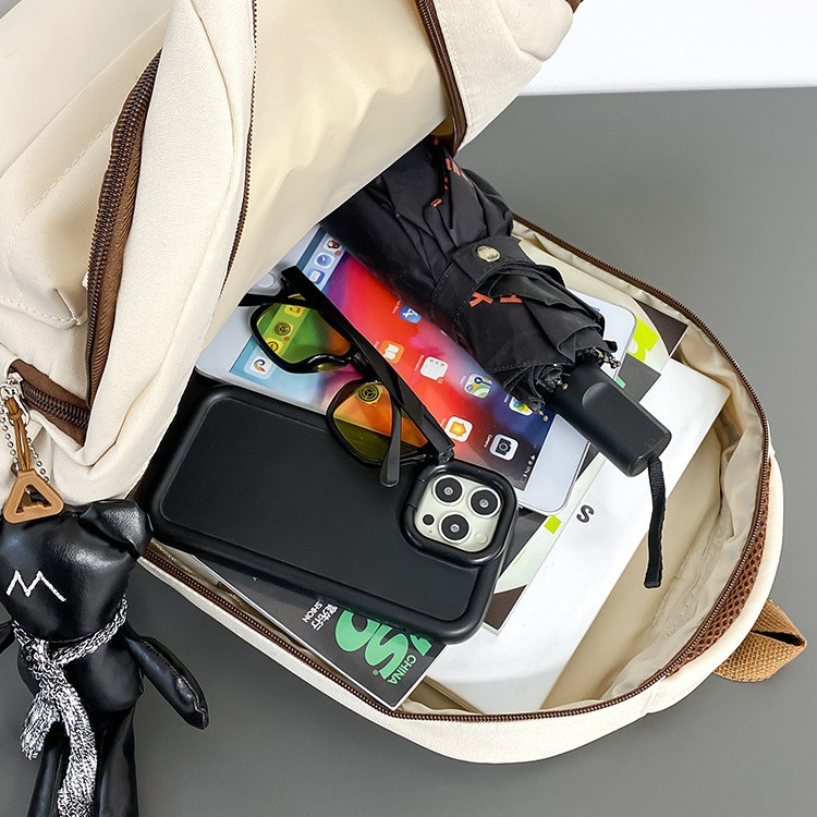 Cross-Border New Model Student Schoolbag, Junior High School Student Backpack with Super Good Looks for Girls, Lightweight, Waterproof, and Burden-Reducing Backpack for Girls