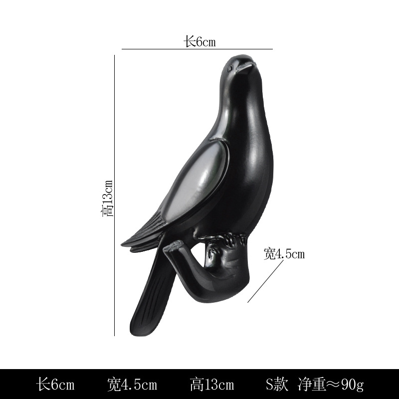 Venta al por mayor transfronteriza fuerte gancho pegajoso puerta creativa gancho trasero sin punzón resina animal ropa decorativa gancho decoración de la pared gancho de la ropa