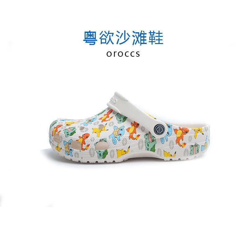 Oroccs Cantonese-Style Beach Pokémon Clogs Beach Shoes Sandals Women's Shoes Flat Sandals Suitable for Outdoor Wear Slippers Oroccs Cantonese-Style Beach Pokémon Clogs Beach Shoes Sandals Women's Shoes Flat Sandals Suitable for Outdoor Wear Slippers