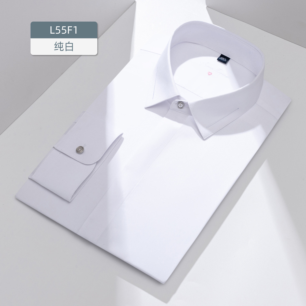 Amor bordado modal Rosa camisa de manga larga de los hombres no planchado negocio boda moda camisa blanca hombres