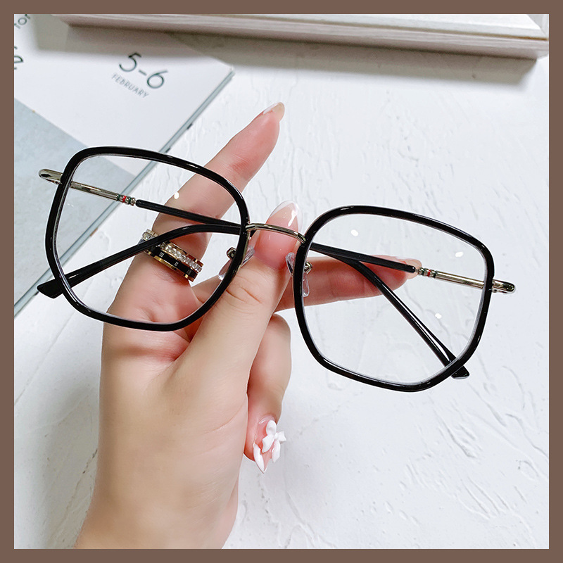 Bright Black Silver Frame