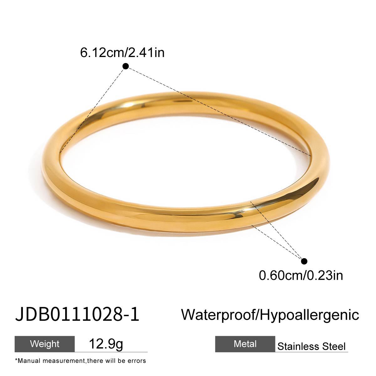 JEDING Europa y los Estados Unidos 18k oro de anillo de acero de titanio pulsera no desvanecer joyas lujosas joyas de alta calidad de acero inoxidable transfronterizo