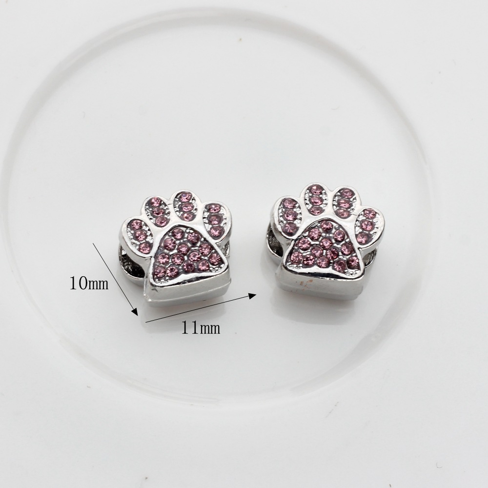 Cute Paw Print Zinc Alloy Plating Inlay Zircon Jewelry Accessories display picture 7