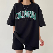 clothing休闲运动服套装两件套韩版潮夏季短袖短裤套装女宽松显瘦