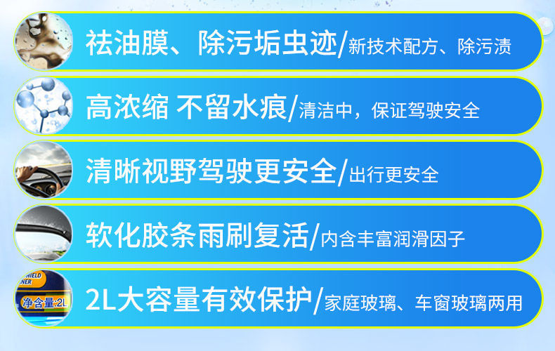 Car servant car glass water non-concentrated wiper essence windshield cleaner 2L large capacity official genuine goods