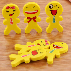 Creative cartoon laughing kid emoji eraser eco-friendly study supplies eraser student prize eraser manufacturer wholesale