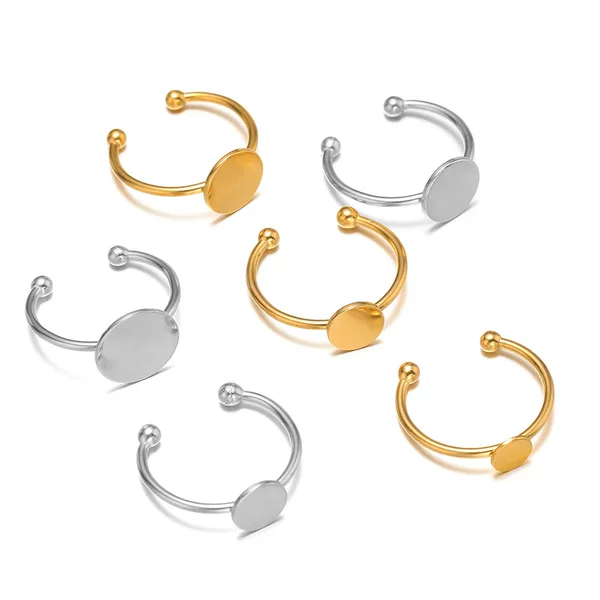 Stainless Steel Electroplated Light Ring Ring Holder Diy Ring Gem Ring Holder Adjustable Ring Holder