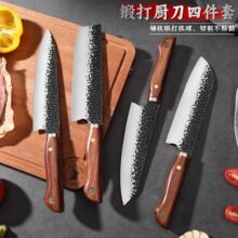 不锈钢锤纹手工锻打日式料理厨师刀切肉切菜厨房家用锋利水果刀具