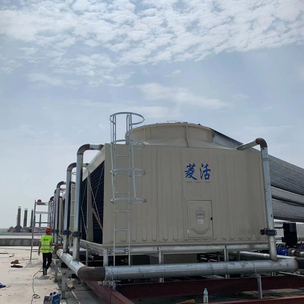 深圳厂家直供200T*2菱活横流方形冷却塔