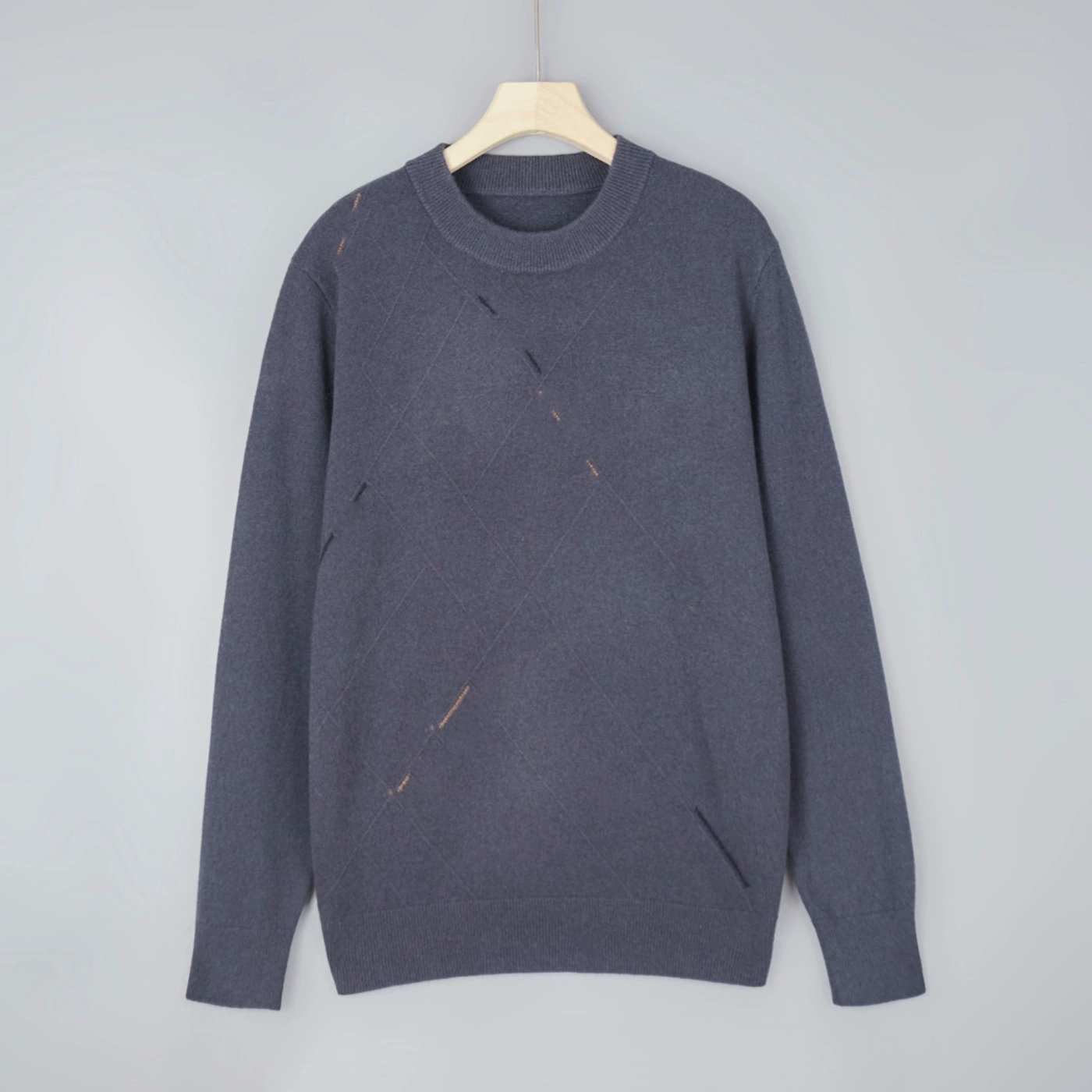 2025 basic men’s flat thickened pure cashmere sweater