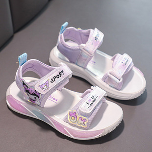 Girls Sandals 2025 New Summer Little Girls Baby Girls Middle and Large Children Sports Beach Shoes 8-12 Years Old Princess Shoes