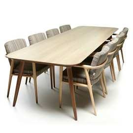 北欧家用实木餐桌椅 原木办公书桌工作台洽谈桌 极简会议桌电脑桌