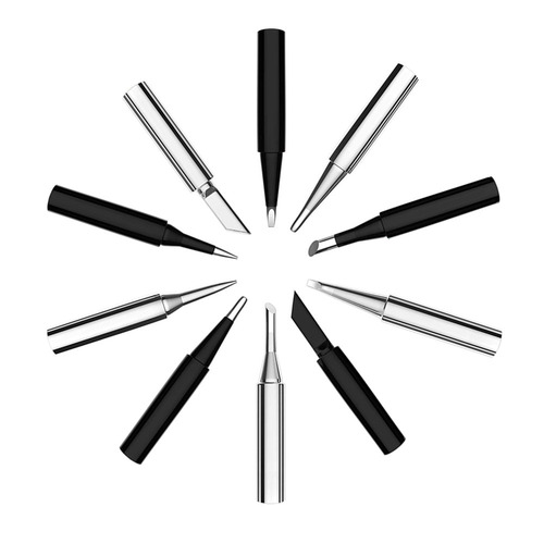 5-piece set of environmentally friendly constant temperature soldering iron tips, internal heating type fast soldering B-type round head soldering tip 936 universal electric welding tip
