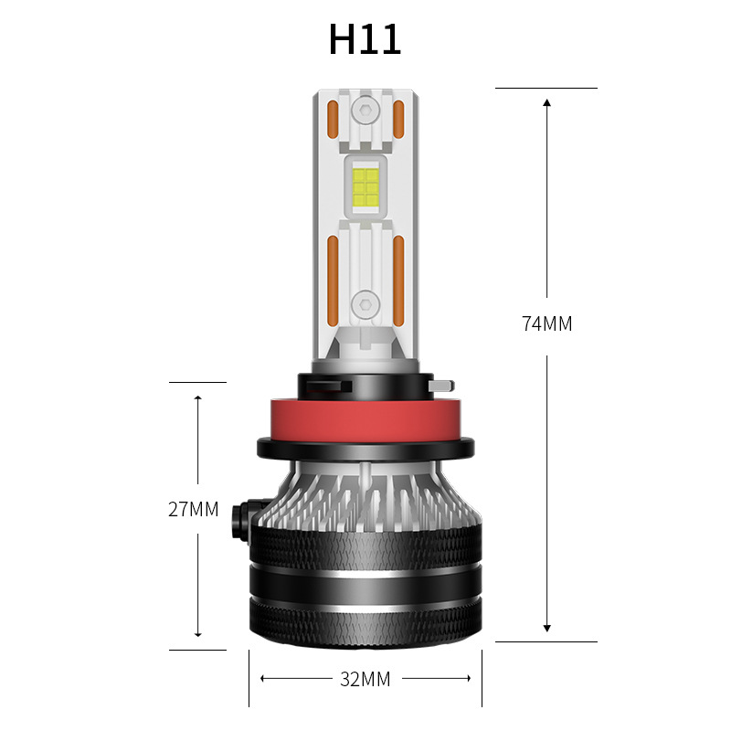 Q5 faro LED de doble tubo de cobre H11 faro láser de automóvil súper brillante H7 bombilla modificada H4 faro integrado lejano y cercano