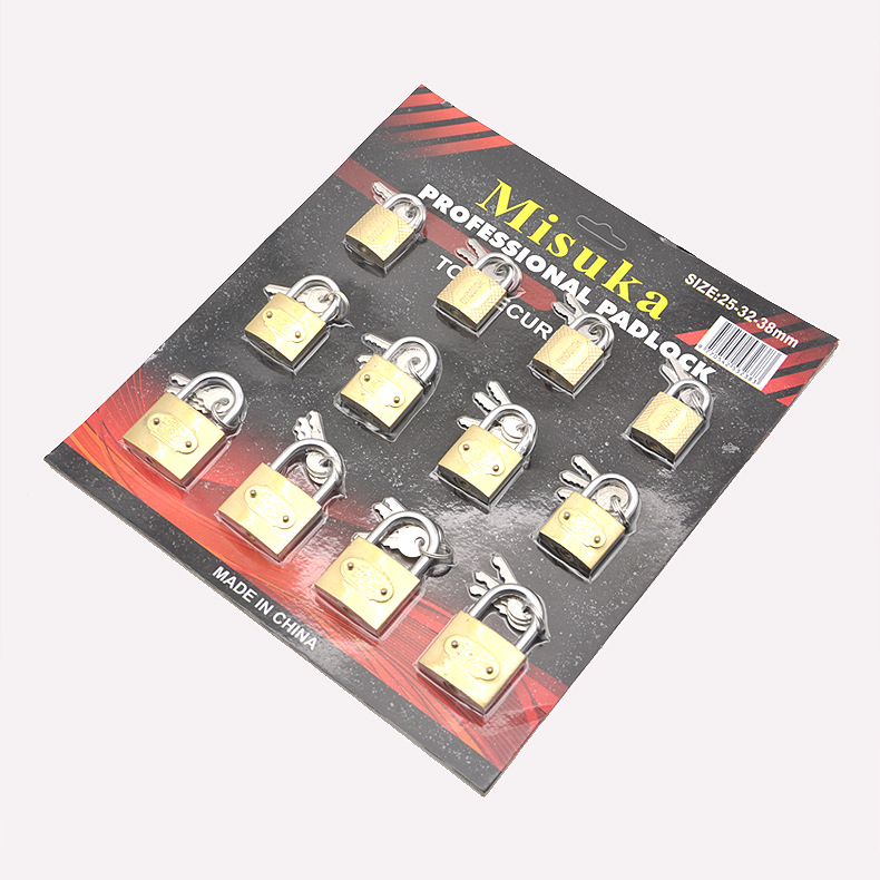 Juego de candados de imitación de cobre auténticos, cerradura universal, combinación de cerradura concéntrica de 50 mm, cerradura de puerta vintage, cabezal de cerradura de apertura simple, juego de 12 piezas.