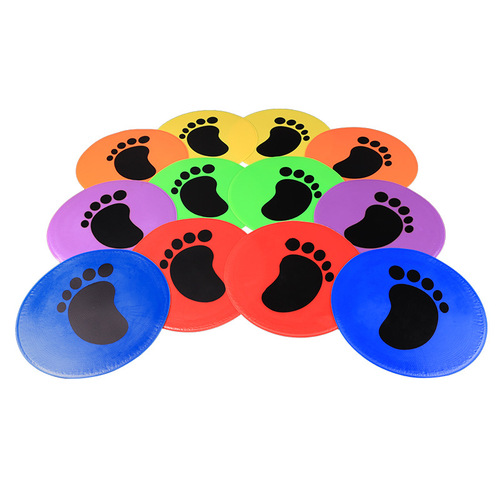 23cm landmark mat handprints and footprints sensory integration fun training mat flat logo disc kindergarten parent-child activity equipment